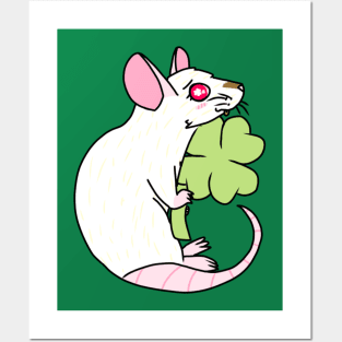 Lucky Clover Rat (Full Color Version 2) Posters and Art